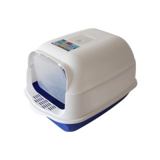 Bubu Pets kinnine sinine kassitualett kühvliga 50x35x33cm