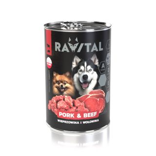 Ravital Pork & Beef konserv koerale 400g