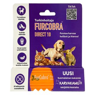 FurCobra Direct õrn karvahooldusvahend lemmikloomadele 10 x 3,5 cm