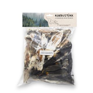 Koerustükk karvadega küüliku kõrvad koerale 1kg