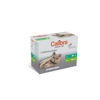 Calibra Premium Sterilised multipakk märgtoit kassidele 12x100g