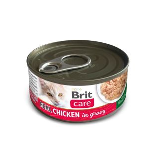 Brit Care Real Chicken in gravy konserv kassidele 80g