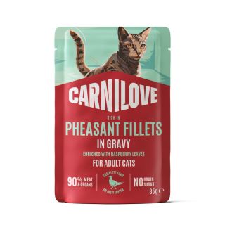 Carnilove Pheasant Gravy with Raspberry Leaves märgtoit kassidele 85g