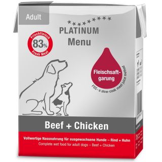 PLATINUM MENU BEEF/CHICKEN 375gr