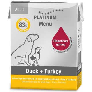 PLATINUM MENU DUCK + TURKEY 375gr