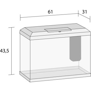 Akvaarium Primo 70 LED 2.0 must