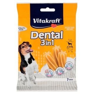 Vitakraft Dental 3in1 M närimispulgad koertele 7tk/180g