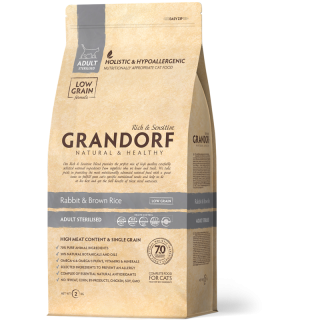 Grandorf Cat Jänes ja Pruun Riis Steriliseeritud Kassidele 8kg