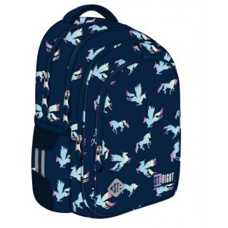 Seljakott 17" "Holo ükssarv" ergonoomilise ventileeruvast materjalist seljatoestusega, St.Right