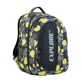 Seljakott Explore 2-ühes Max kollased mullid hallil taustal /6