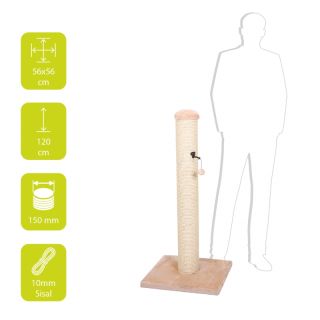 COMFORT cat scratching-tree GIANT-POST - 120cm - BEIGE