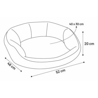 Flamingo DOG BASKET CHIPZ BEIGE S 52x46x20CM