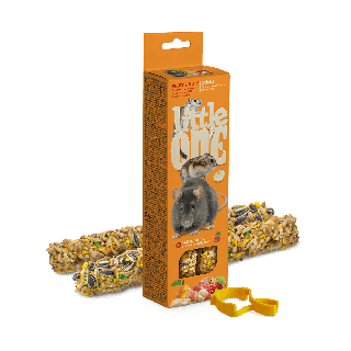Little One Pulgad hamstritele, rottidele, hiirtele ja liivahiirtele puuviljade ja pähklitega, 2x60 g