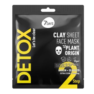 7Days Clay Sheet Face Mask Kaolin+Seaweed DETOX 12g