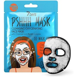 7Days Pshhh Mask Cleansing Oxygenating Face Mask To Walk On Air With Charcoal And Acid Complex 25g