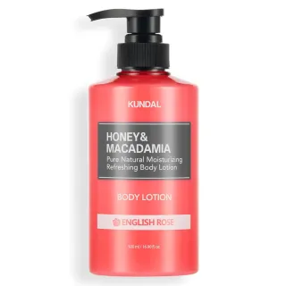 KUNDAL Honey & Macadamia Pure Body Lotion English Rose 500ml