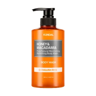 KUNDAL Honey & Macadamia Pure Body Wash English Rose 500ml